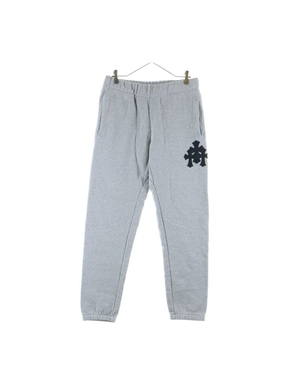 Chrome Hearts Y NOT Swt Pnt Cross Patch Sweatpants Gray Pants